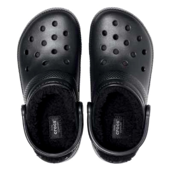 CROCS Shoes - Black Crocs Classic Fuzz (inside)